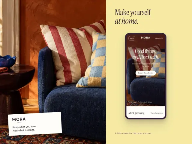 Website artwork for Mora Home