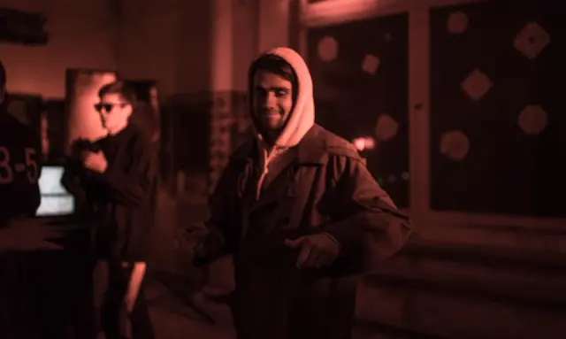 Alexey with a collaborator at a music event