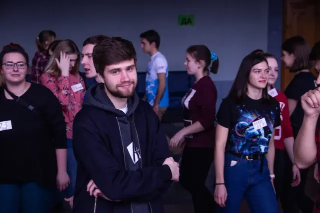 Alexey at a crowded event