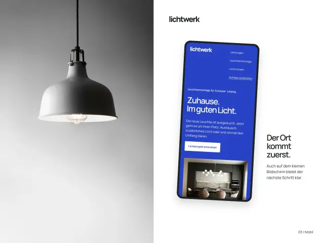Website artwork for Lichtwerk